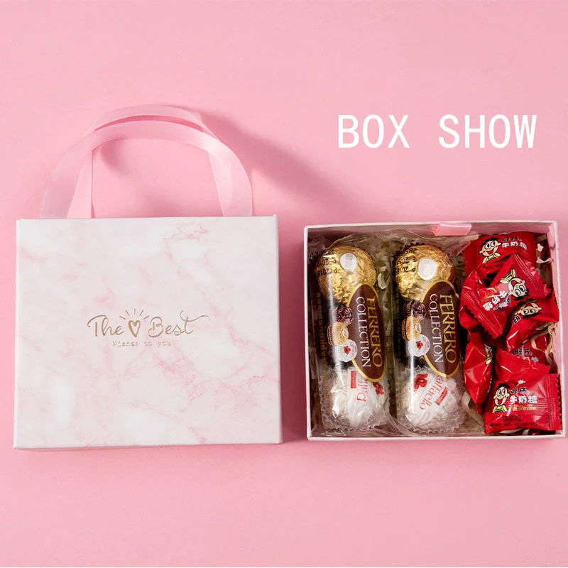 Holiday custom gift box marbling design hand drawer boxes  wedding gift box wholesale