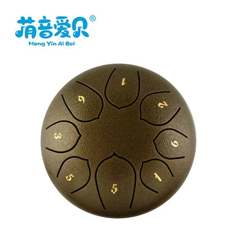 tongue drum 6 inch 8 notes handpan steel hand drum musical instrument tank handpan steel tongue drum