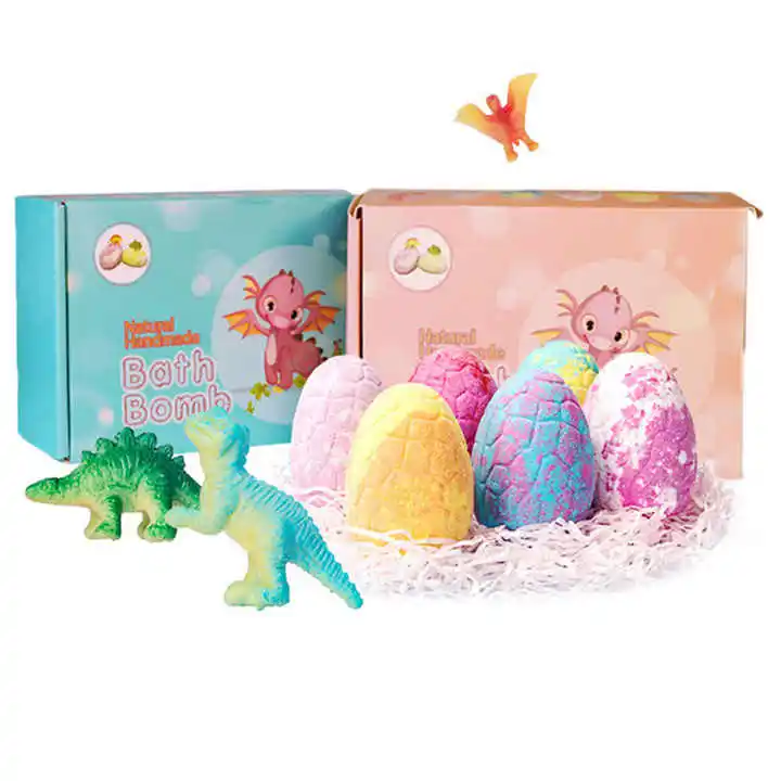 oem donut christmas kids egg bath bombs and fizzer  for kids with surprise inside bath bomb set with gift box