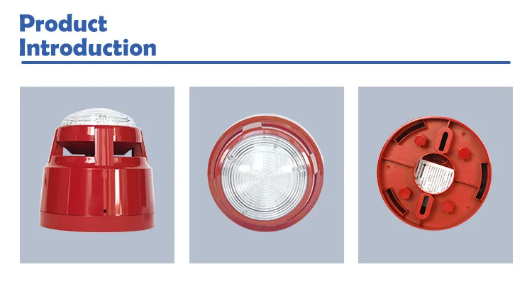 EN 54 Standard LPCB CE Approval Two-wire Loop Powered Addressable Sounder Beacon for Fire Alarm System