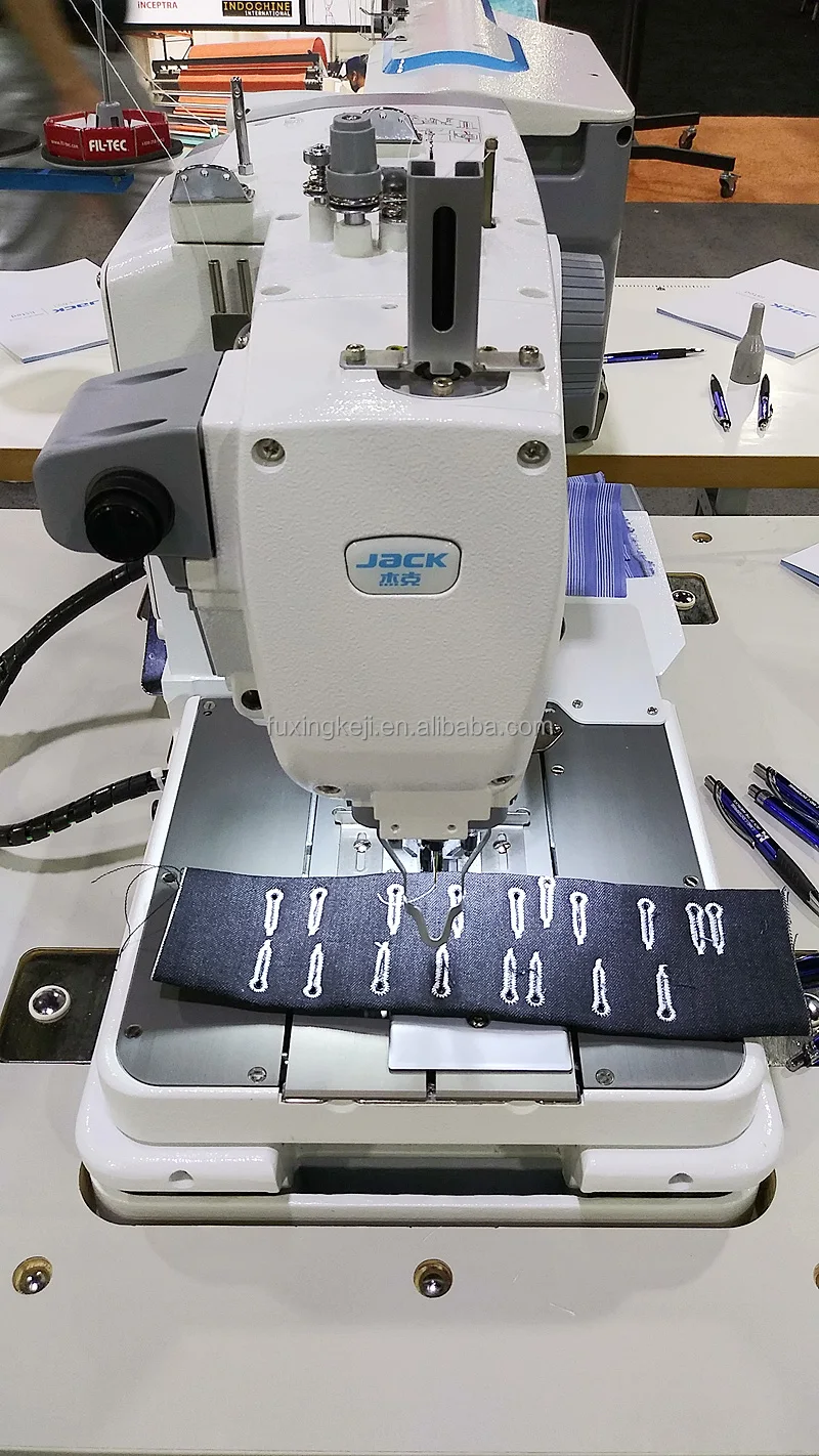 JACK JK-9820 eyelet machine computerized button hole industrial sewing machine with auto trimmer for jeans