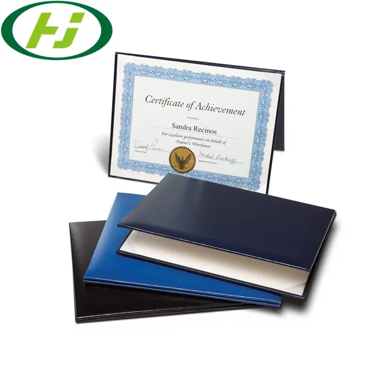 PU Leather Certificate File Folder Award Diploma A4/5 Certificate Holder  Leatherette Certificate Holder