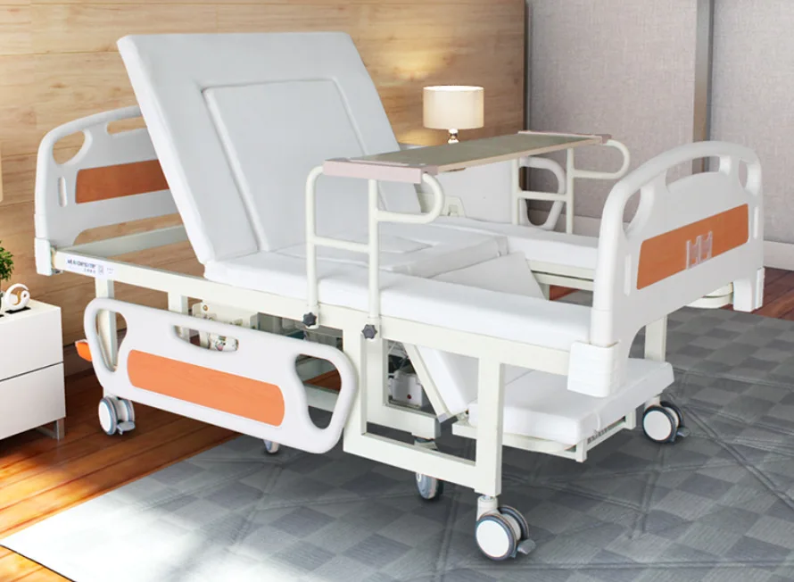 Medical Electric Disabled Elderly Hospital Home Care Nursing Medical Bed With Separate Wheelchair