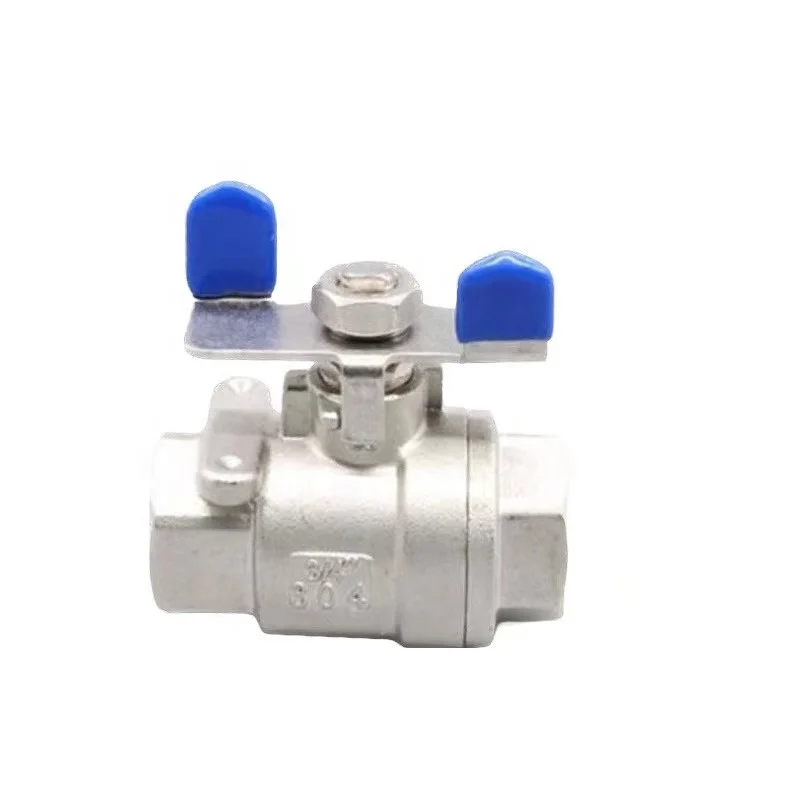 2PC Butterfly Handle Ball Valve, Stainless Steel, ANSI/DIN, Manual Operation, High-Quality