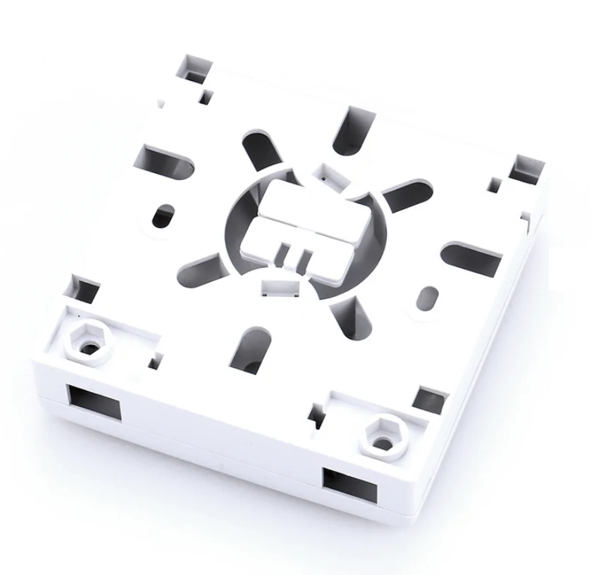 2 Ports Fiber Optic Termination Box Panel FTTH Wall Outlet with SC Adapter