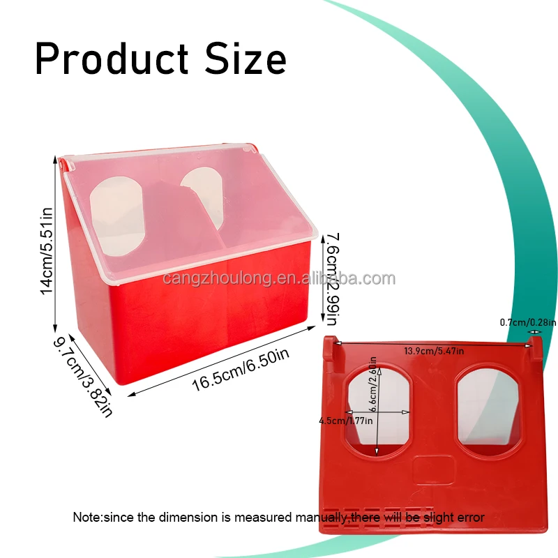 ZB LMB 07 Plastig Pigeon Breeding Food Seed Feeder Supplies 2 Hole Pigeon Feeder and Drinker Box