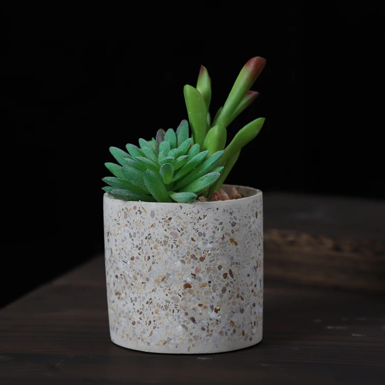 Modern style matte square shape bulk custom plastic indoor house home decor mini faux cactus succulent artificial plants in pots