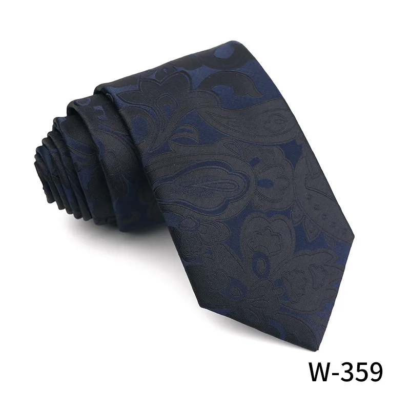 Hot selling black navy dark print Paisley woven polyester neck tie for men shirt accessories