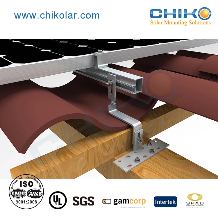 High Quality Tile Roof Solar Mounting Rack and Photovoltaic System for Solar Rooftop Support