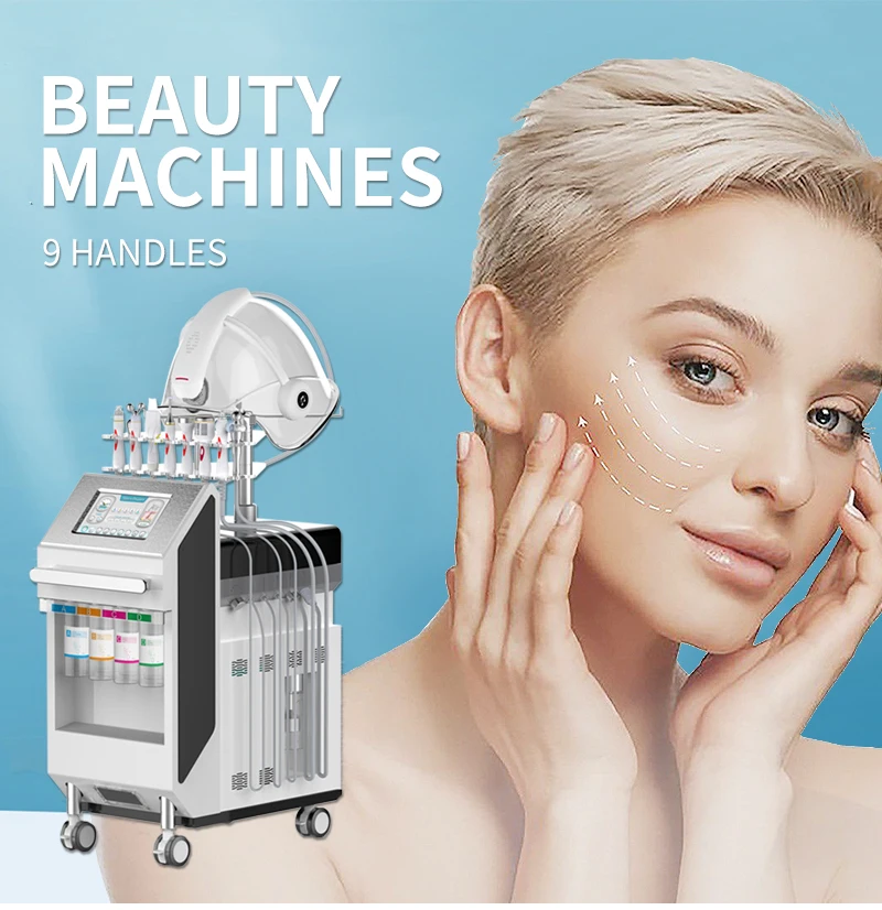 2023 10 In 1 high end hydra dermabrasion machine facial deep cleansing oxygen jet facials Machine with micro current massage