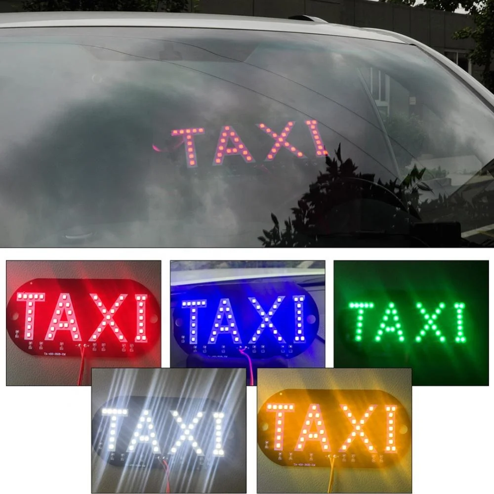 12V Taxi Led Car Windscreen Cab indicator Lamp Sign Blue LED Windshield Taxi Lighting Lamp Source Auto Inside Signal Lights