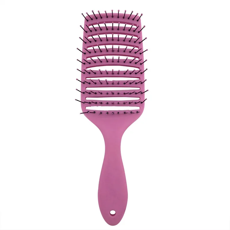 
Amazon Top Seller 2019 OEM Plastic Vent Speed Dry Hair Brush With Ribs Shape 