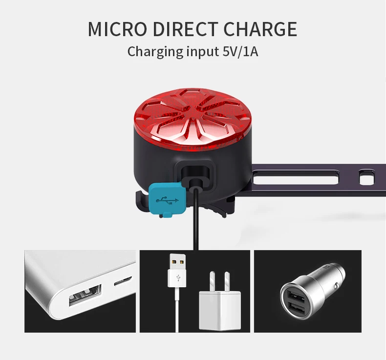 
2021Juego de luces de bicicleBright Bicycle Front And Tail USB Charging Lights Are Suitable For Night Riding Bicycle Lights set 