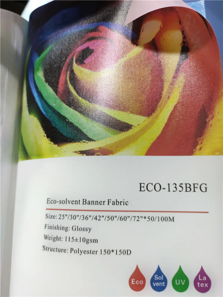 Китай, золотой поставщик, экологичный водонепроницаемый баннер sovent 135gsm, тканевый матовый холст для стен