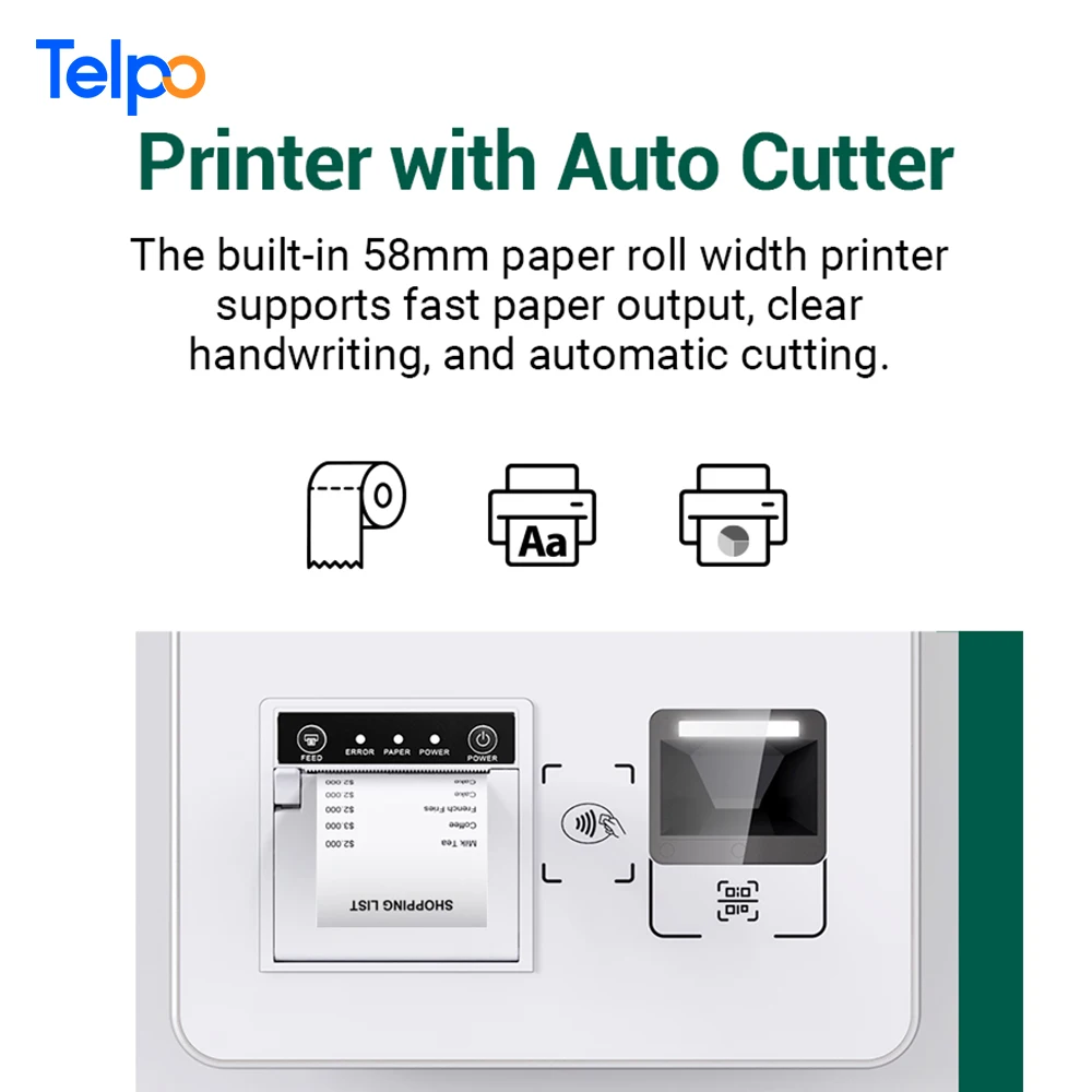 unattended android NFC card contactless electronic payment terminals for small businesses