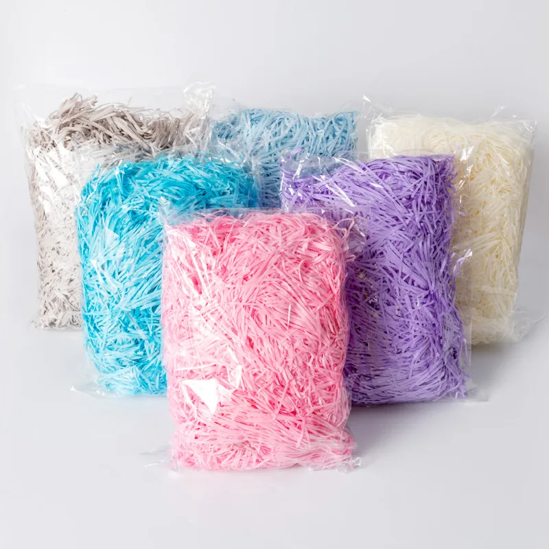 Candy box customized color shredded paper silk gift box filled with shredded paper,paper filler