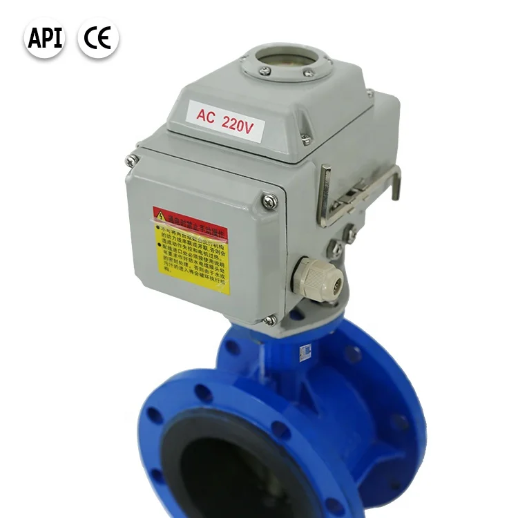 Bundor 4 Inch PN10/16 electric actuator flange type butterfly valve for water