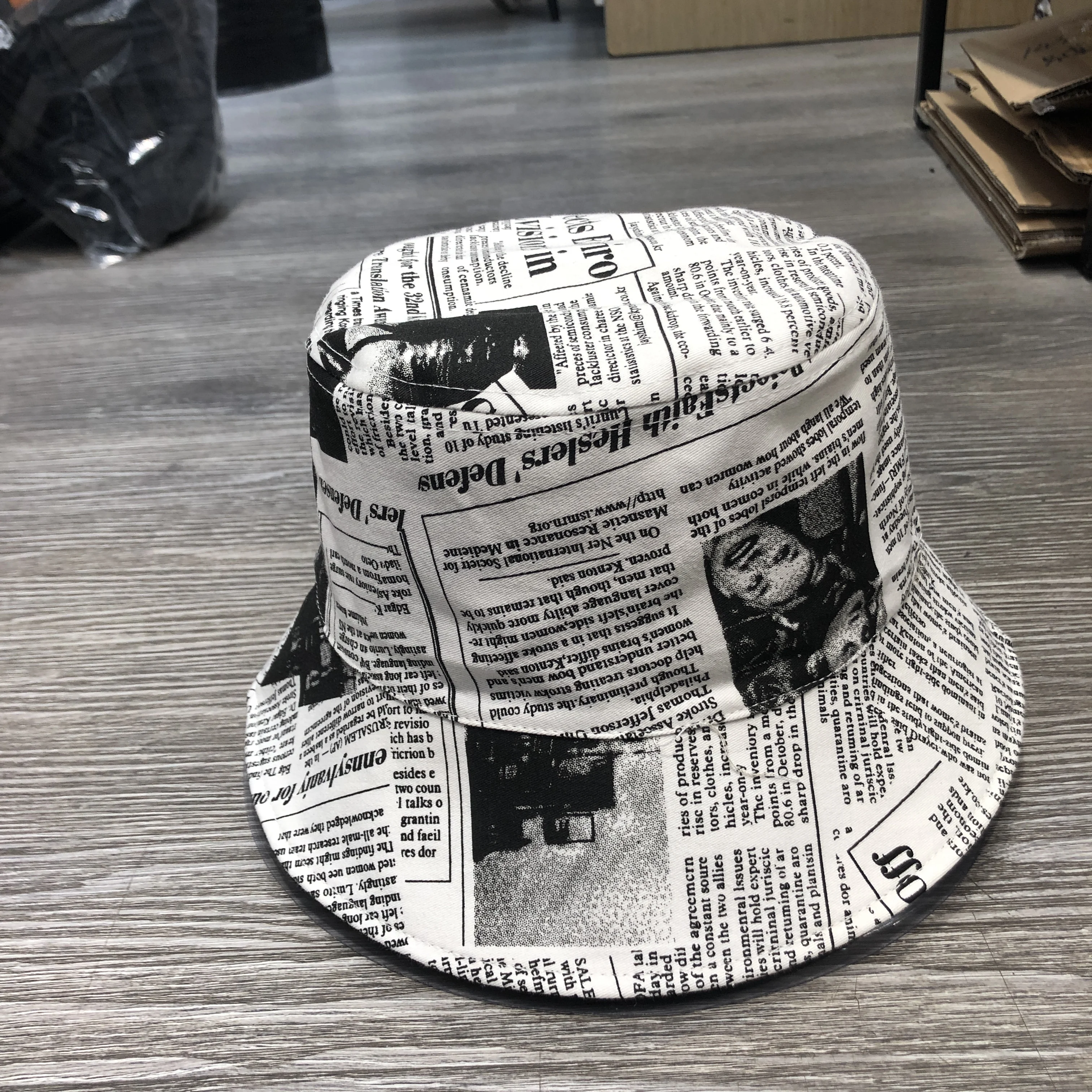 Панама с реверсивной газетной печатью женская, модная шляпа рыбака с принтом, летние шляпы от солнца для девушек