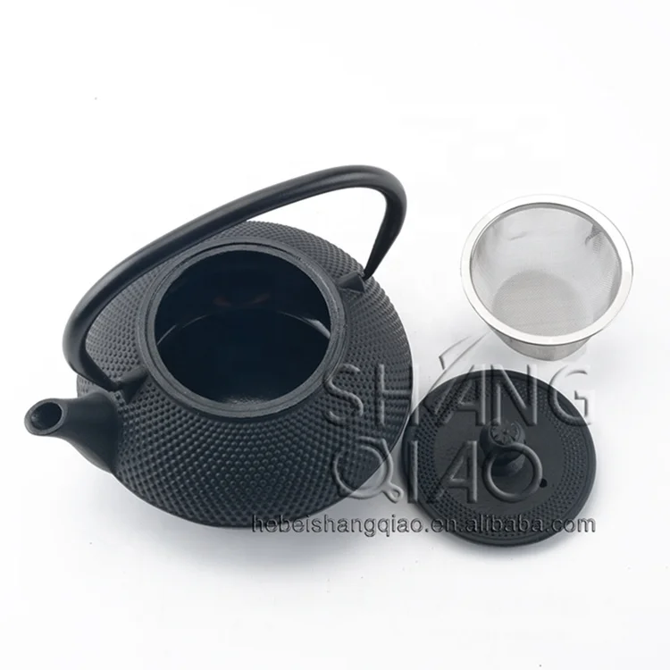 Vintage Embossed Spotted Design Gusseisen Teekanne Cast iron teapot