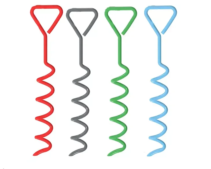 Tent Ground Anchors Powder Coating Easy to Install Trampoline Wind Stakes Tie Down Anchor