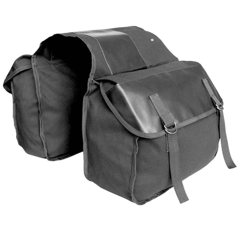 Waterproof custom logo canvas soft Motorcycle Side Bag Bike Panniers bicycle saddle bag
