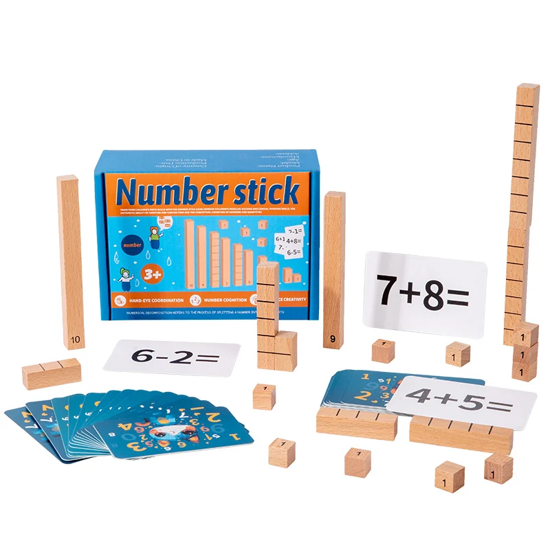 New products Montessori teaching aids Math toys Digital computing blocks educational enlightenment wooden toys kids wholesale