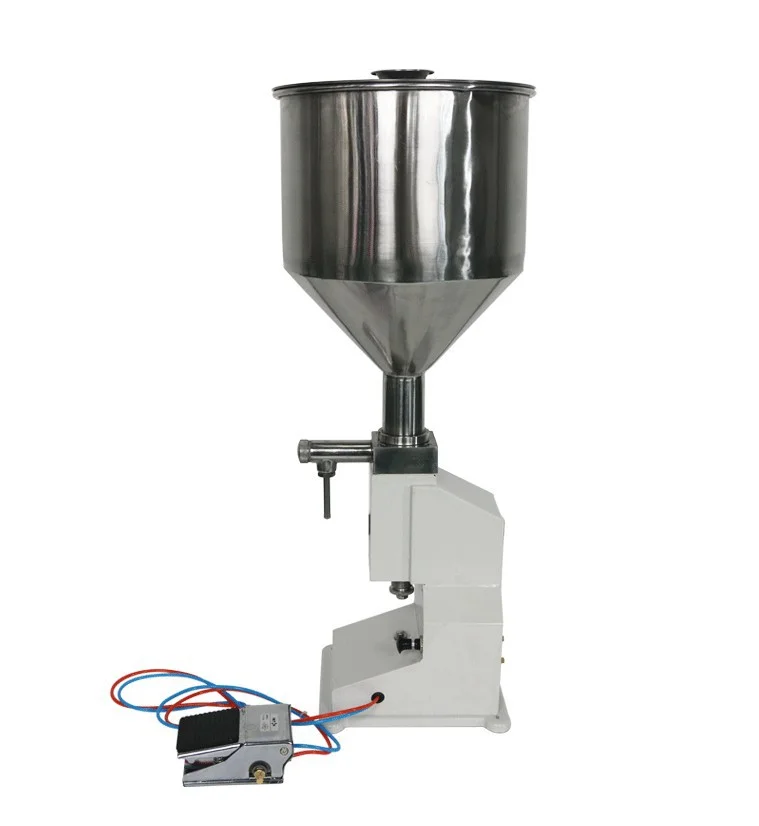 HANBOO A02 Easy to Operate Pneumatic Manual Paste Hel and and Liquid Filling Machine
