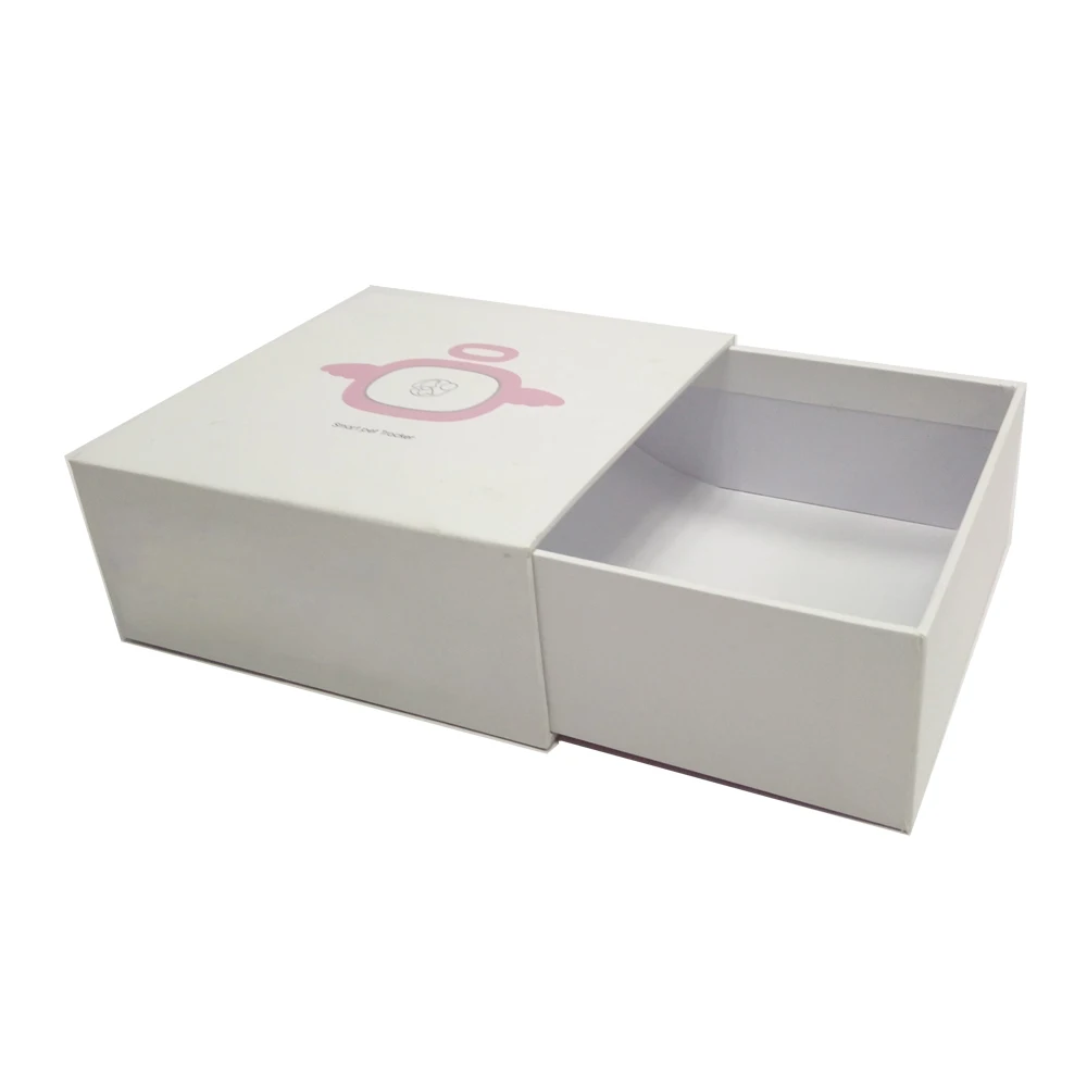 High quality fancy electronic tools box packaging sliding drawer cardboard electronics packaging with white sleeve