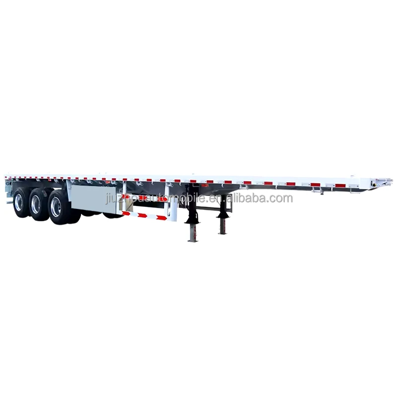 JOZOTG3 axle 40ft flatbed truck semi-trailer container flatbed trailer with container lock