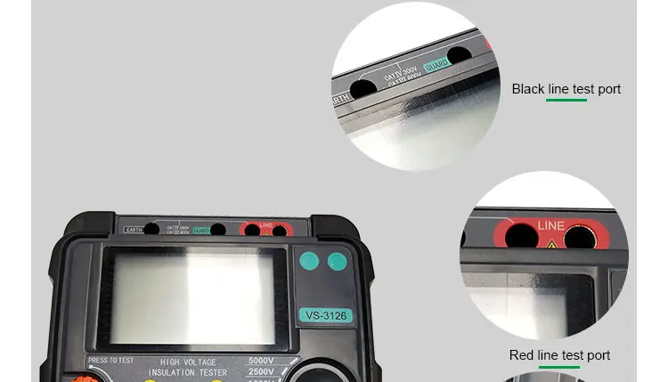 AC DC Insulation Resistance Tester Lcd Backlight Data Storage Polarization Index Measurement Digital Megohmmeter
