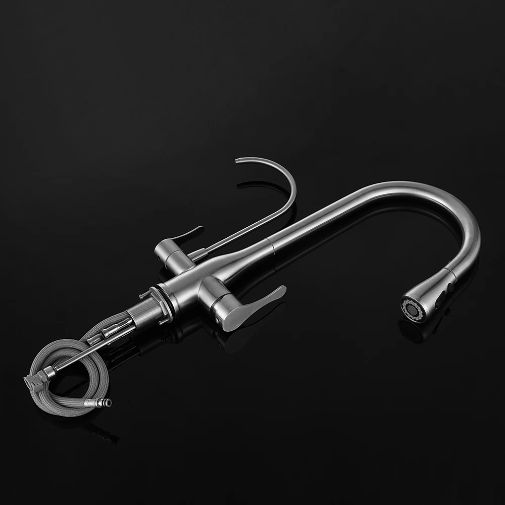 3 way pull out and drinking water kitchen tap head faucet sprayer with water filter faucet