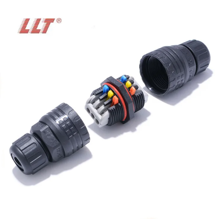 LLT L25 Waterproof Connector 3 pin IP67 IP68 Electrical Sealed Quick Cable Connector