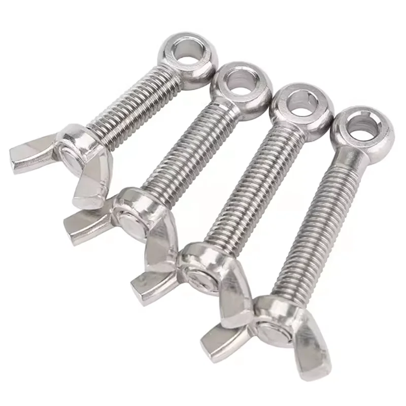 M4 M5 M6 M8-M24 stainless steel sheep eye thread screw closed hook ring screw eye bolt