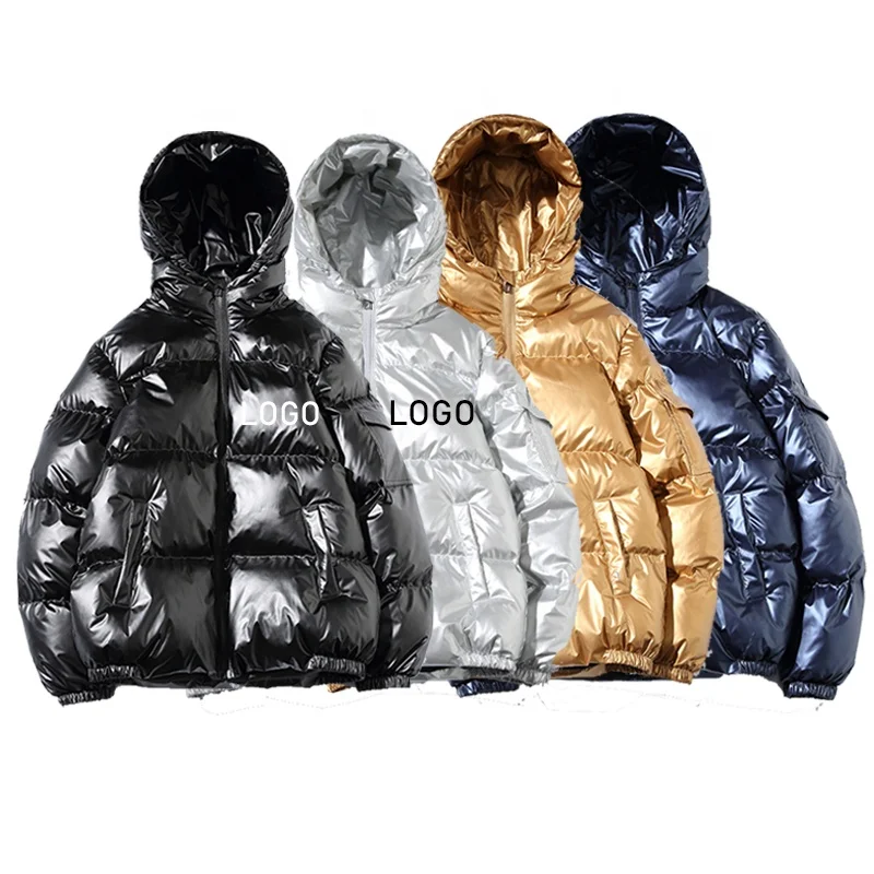 2024 Now Custom Logo Thick Duck Down Jackets Unisex Winter Zip Bubble Coat Waterproof Puffer Jacket Coat Men Clothing