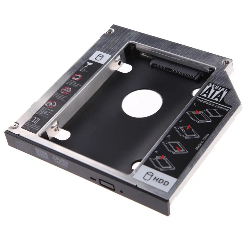Aluminium 2.5inch 2nd HDD 9.0/9.5/12.7mm SATA3.0 SSD Bracket adapter second hard driver disk