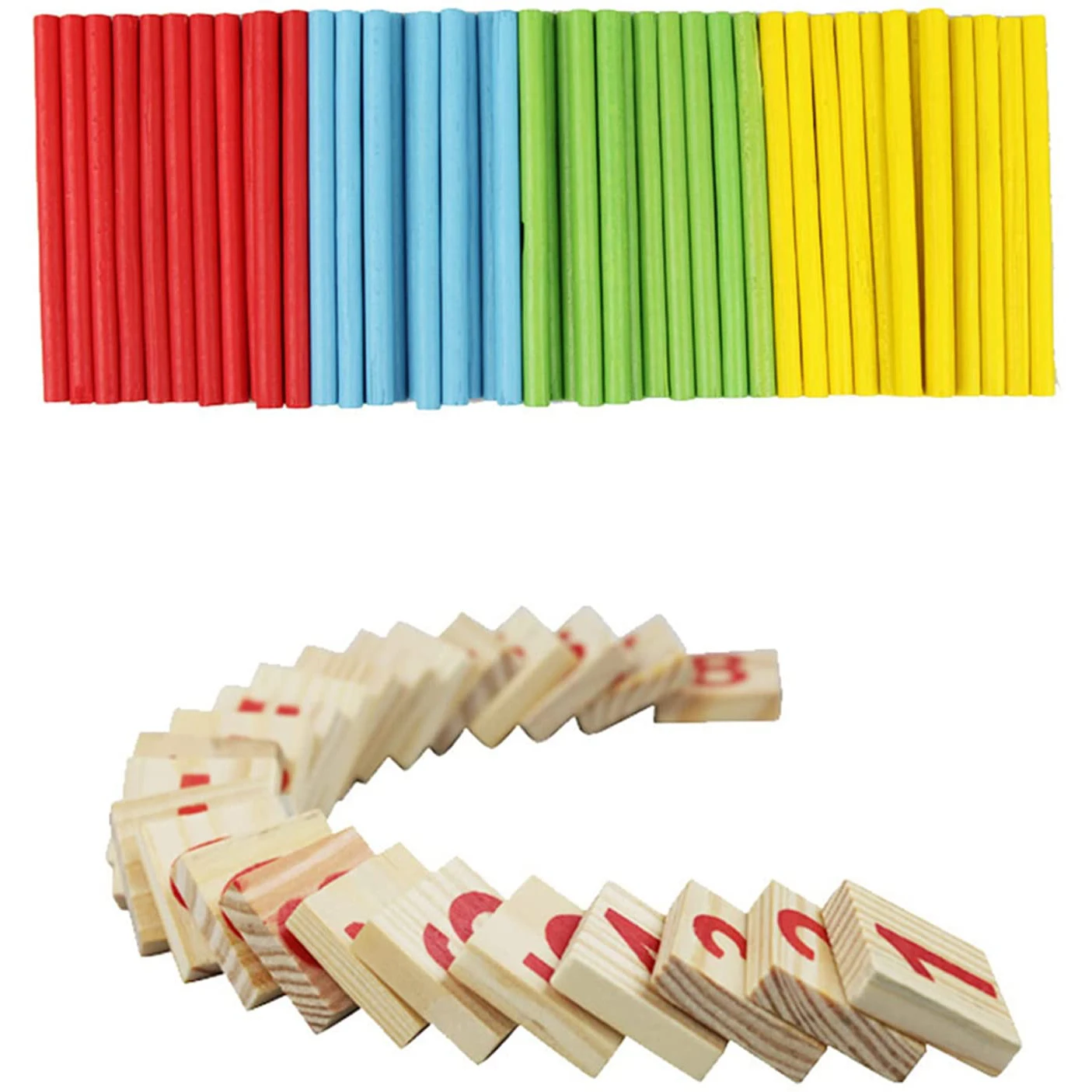 Early Learning Counting Rods Educational Toy Kids Wood Mathematics Toy Children Wooden Counting Stick Calculation Math Toys