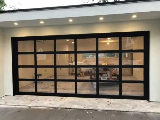 Full View Automatic Aluminum Glass Garage Door with Good Prices