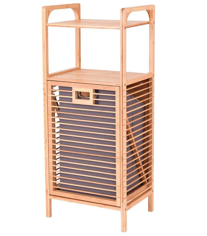 SIPANUO Bamboo Woven Basket Hamper Shelf Organizer Collapsible Eco Friendly Bamboo Basket