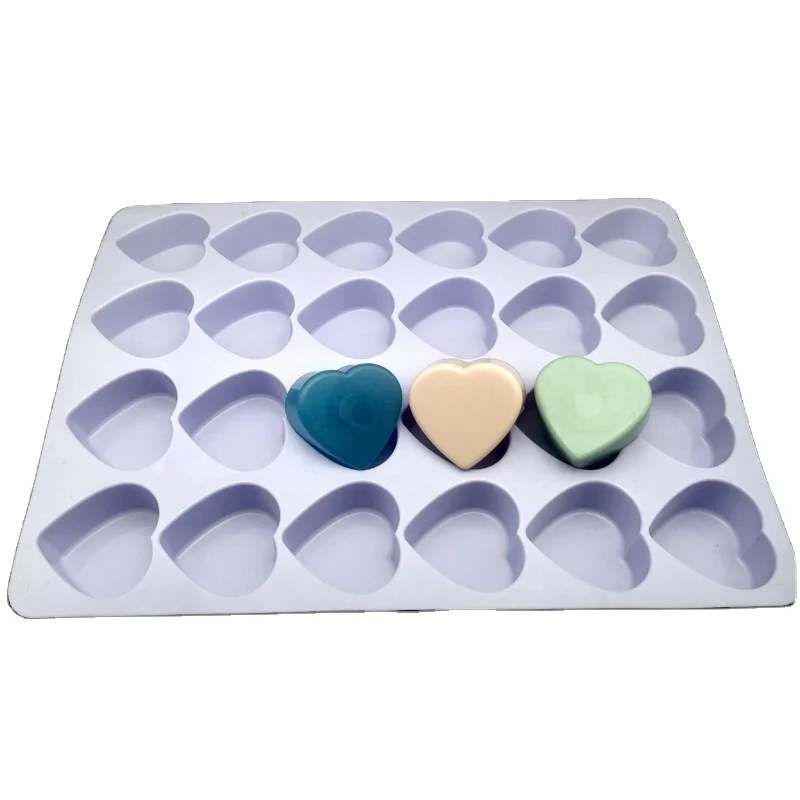 T64   24 holes heart silicone soap mold love silicone cake mold for DIY