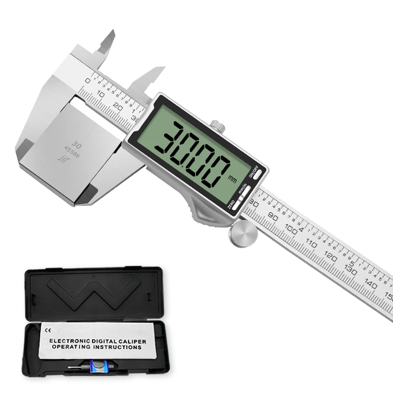 Stainless steel Digital Large LCD Screen Vernier Caliper  150 mm 6 inch Chinese Factory calipers measuring tool