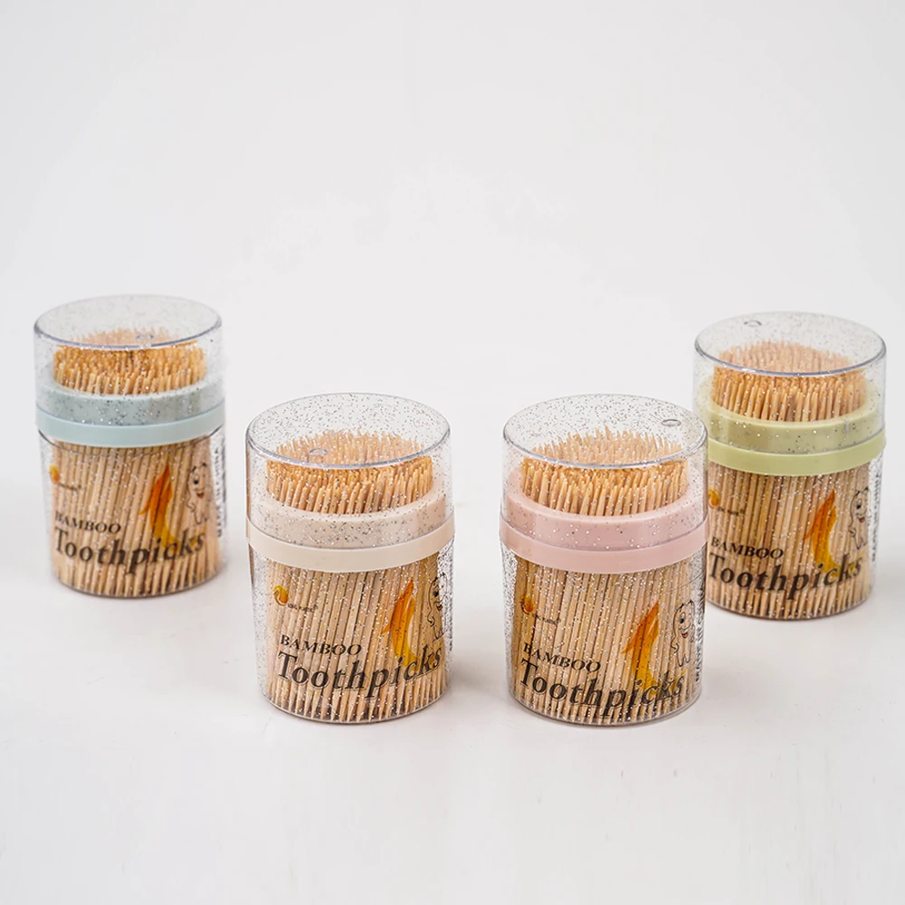 Factory quality double point disposable bamboo toothpick fruit cake decorated tooth pick