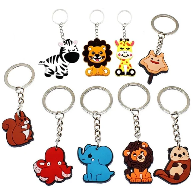 Custom Logo 2d Soft Cartoon Pvc Keychain Metal Gift Rubber Key Chain 3d Silicone Key Ring Rubber Anime Pvc Keychain