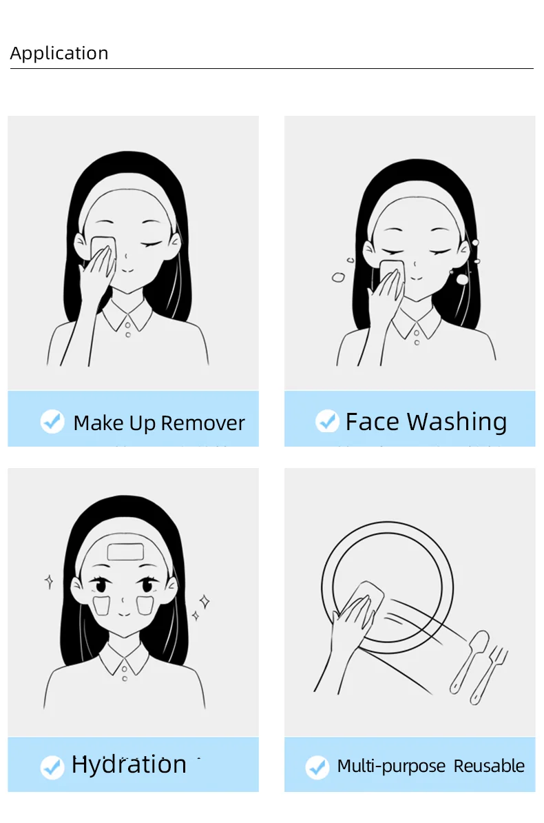 Haiji Chinese Supplier Sunscreen Wipes Nonwoven Strips Daily Lady Use Facial Tissue Wet Wipes