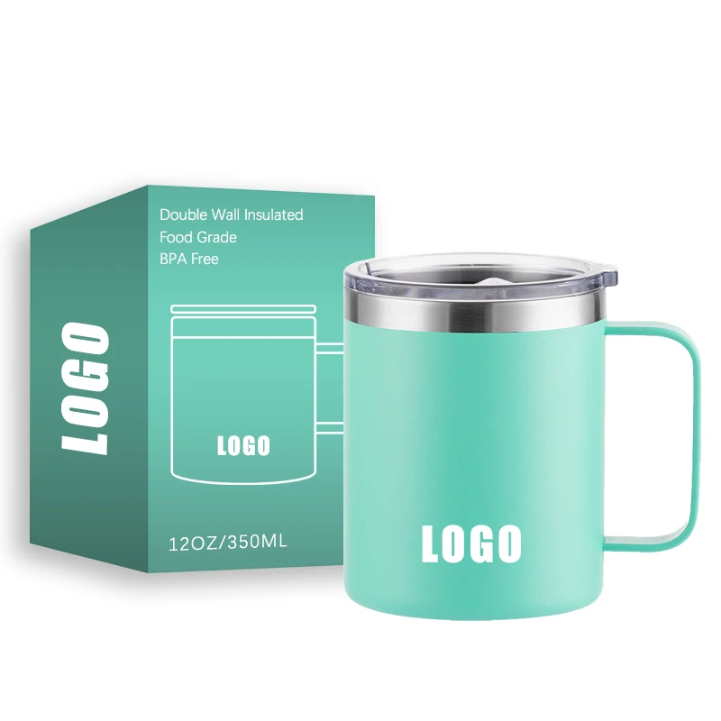 Custom Logo Printed Stainless Steel Coffee Mug Plain White Thermal Digital Mug with Water Bottle Features