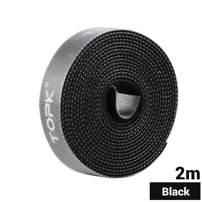 Бесплатная доставка TOPK J01 нейлон 2 м провода обертывание держатель кабеля для хранения Кабельный органайзер провода намотки шнура Органайзер