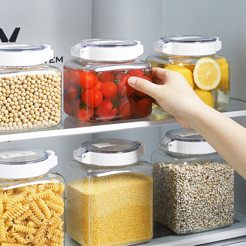
BPA-free Air-tight Plastic Transparent Pantry Organizer Storage Box Storage Containers - Pantry Food container with Lid 