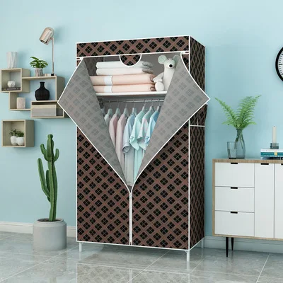 Portable  Closet Organizer Wardrobe Non-woven Fabric Zipper Type Wardrobe  Folding Wardrobe Easy Assemble Clothes Closet
