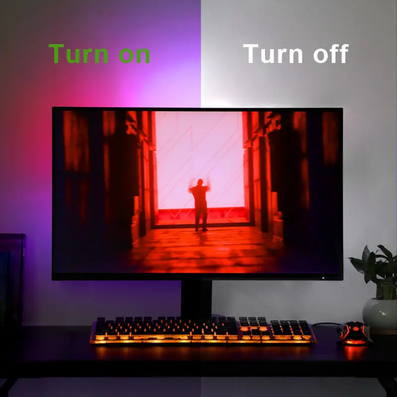 Gaming Ambient PC ARGB Backlight Color Sync 5V USB Powered  LED Gaming Lights for PC 24 - 34 Inch Monitor