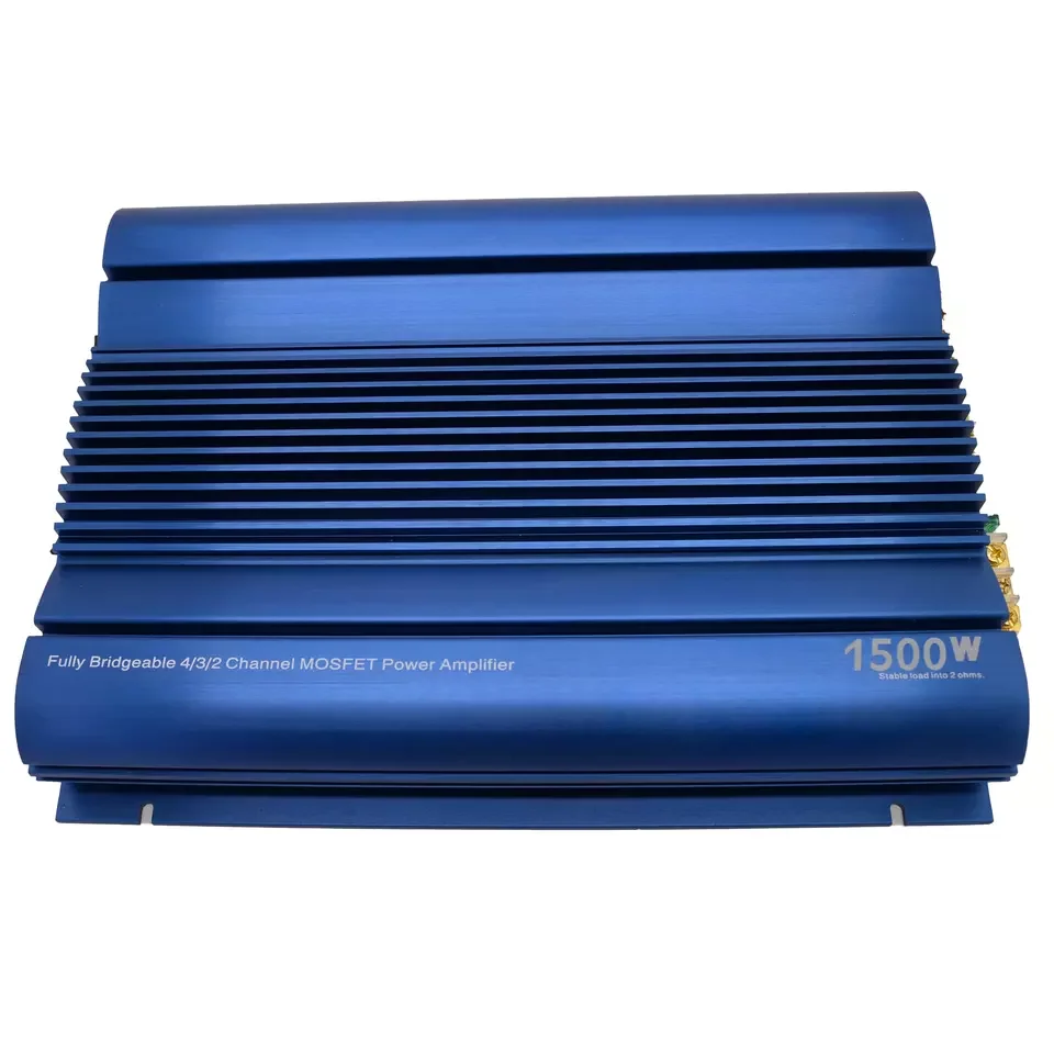 Best Selling In African Market Max 1500W Fully Bridgeable 4/3/2 Channel MOSFET Class AB Power Amp 4 Ch 80 Watt Car Amplifier