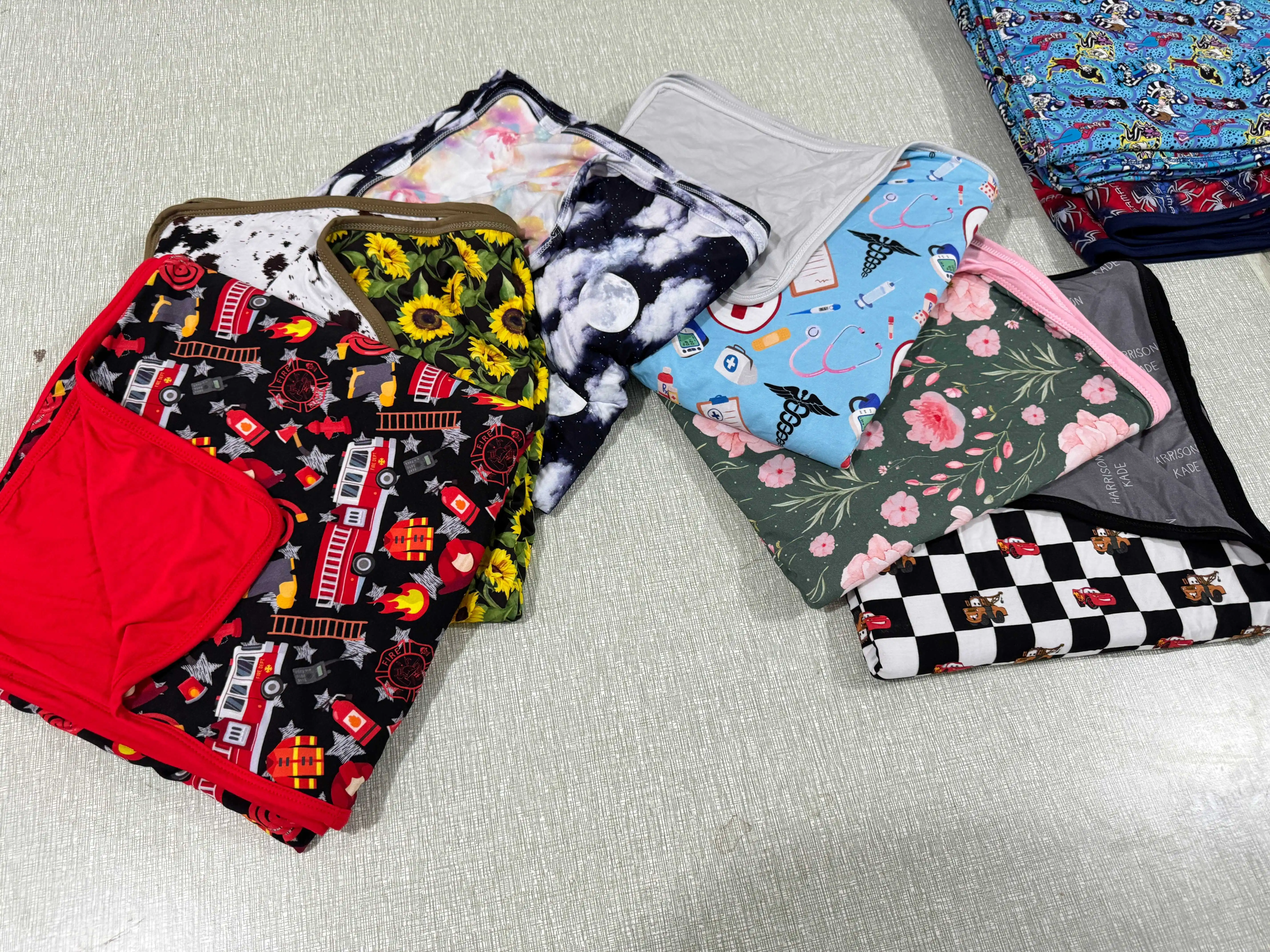 2025 Custom New Design western cow printing bamboo Blankets